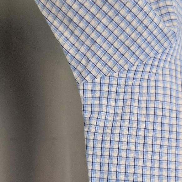 Brooks Brothers Regent Fit Non Iron Gingham Dress Shirt 16 1/2 33 Blue White - Picture 4 of 6